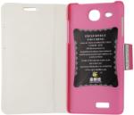  Husa tip carte cu stand roz trandafiriu pentru Alcatel One Touch Idol Ultra 6033X