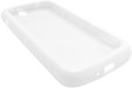 Husa plastic + silicon transparenta (margini albe) pentru LG Google Nexus 4 E960