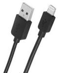  Cablu date si incarcare Haweel Safe Charge USB - Apple Lightning negru pentru Apple iPhone/iPad/iPod blister