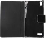  Husa tip carte cu stand neagra pentru Huawei Ascend P6