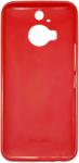  Husa silicon rosie (cu spate mat) pentru HTC One M9 Plus