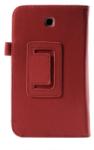  Husa tip carte rosie cu stand pentru Samsung Galaxy Tab 3 P3200 (SM-T211) / P3210 (SM-T210)