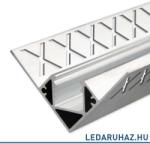 Ledium LED csempe profil belső sarok, ezüst eloxált alumínium, 2m (OH9113817)