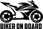  Biker on board motoros 2 db plottervágott autós matrica applikáló fóliával