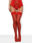 Obsessive S800 Stockings Red L/XL