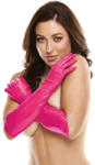 LatexWear Long Latex Gloves Pink M/L