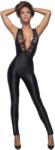 Noir Handmade F167 Sleeveless Powerwetlook Overall with Lace M