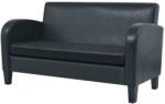 vidaXL Canapea cu 2 locuri Piele artificială Negru (245587) Canapea