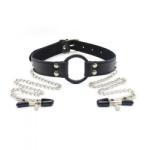  O gyűrűs szájpeckelő, láncos bimbócsíptetővel - szeresdmagad