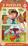 Educa Háziállatok fa puzzle 2x16 db-os (17618)