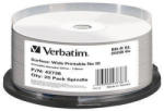 Verbatim BluRay BD-R SL [ Spindle 25 | 25GB | 6x [WIDE PRINT NO ID] (43738)