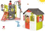 Smoby Set căsuţă Neo Jura Lodge Smoby cu două uşi și căţărător Multiactivity Climbing Tower cu tobogan de la 24 luni (SM810500-20) Casuta pentru copii