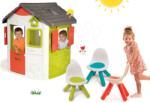 Smoby Set căsuţă Neo Jura Lodge cu două uşi Smoby și măsuță cu 2 scăunele KidChair de la 24 luni (SM810500-22) Casuta pentru copii