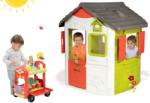 Smoby Set căsuţă Neo Jura Lodge Smoby cu 2 uşi şi cărucior cu îngheţată şi hamburgeri de la 24 luni (SM810500-16) Casuta pentru copii