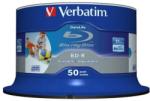 Verbatim BluRay BD-R SL DATALIFE [ Spindle 50 | 25GB | 6x [WIDE PRINTABLE NO ID] (43812)