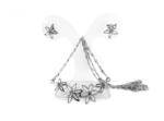 Ezüst Csillagvirág fülbevaló és nyaklánc ezüst szett