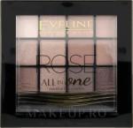 Eveline Cosmetics Fard de pleoape - Eveline Cosmetics All in One Eyeshadow Palette 02- Rose