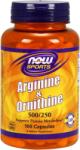 NOW Arginine & Ornithine 500/250 kapszula 100 db