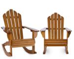 Blumfeldt Rushmore, maro, set de 2 scaune de grădină, Adirondack, 71X95X105 cm (PL-RushmoreBR-Set) (PL-RushmoreBR-Set)