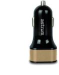 Astrum CC340 fekete-arany autós szivar töltő 3.4A 2xUSB microUSB adatkábellel A93034-H