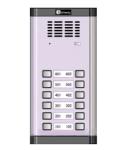 Genway Interfon de exterior Genway WL-02NE 2*6, 12 familii, ingropat, aluminiu (WL-02NE 2*6)