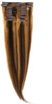 Megavolum Clip On Par Natural Volum 40cm 140gr Saten Ciocolatiu Suvitat Blond Miere 4 27