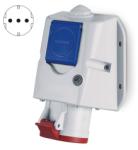 SCAME Priza 16A 3P+N+E + Schuko Scame Optima (513.1657-PN)