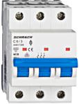 Schrack Intrerupator automat tripolar MCB, AMPARO 6kA, C 6A, 3P (AM617306)