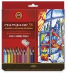 KOH-I-NOOR Set 36 creioane KOH-I-NOOR Polycolor + ascutitoare + 2 creioane grafit 1500