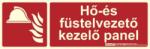 Implaser HŐ ÉS FÜSTELVEZETŐ KEZELŐ PANEL felirat - Tűzvédelmi jel, Utánvilágító műanyag tábla 30x10 cm, 0, 7 mm vastag - B150 (IMPHFK)