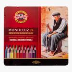 KOH-I-NOOR Set 24 creioane colorate Aquarell MONDELUZ KOH-I-NOOR, cutie metalica, culori asortate