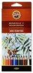 KOH-I-NOOR Set 12 creioane colorate Aquarell MONDELUZ FRUCTE, cutie carton, culori asortate