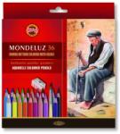 KOH-I-NOOR Set 36 creioane colorate KOH-I-NOOR Aquarell Mondeluz cu ascutitoare si 2 pensule