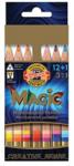 KOH-I-NOOR Set 12 creioane triunghiulare NATUR MAGIC JUMBO KOH-I-NOOR