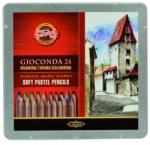 KOH-I-NOOR Set creioane mina pastel uscat KOH-I-NOOR GIOCONDA in cutie metalica, 24 buc/set