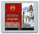 KOH-I-NOOR Set creioane mina pastel uscat GIOCONDA KOH-I-NOOR in cutie metalica, 48 buc/set