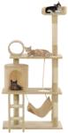 vidaXL Ansamblu de joacă pisici, stâlpi funie din sisal, 140 cm, bej (170585) - vidaxl