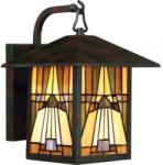 Quoizel Aplică INGLENOOK Medium Tiffany, bronz, H: 31.4cm, IP44, QZ-INGLENOOK2-M (QZ-INGLENOOK2-M)