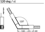 Topmet LED profil VARIO30-02 sarokidom síkban forduló 120°-os (fehér) (V4690001s)