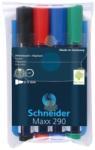 Schneider Marker flipchart+whiteboard Schneider Maxx 290 set 4 culori (S-129094)