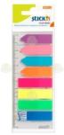 Hopax Stick index plastic transparent color 45 x 12 mm, 8 x 25 buc/set + index sageata, - 8 culori neon (HO-21346)