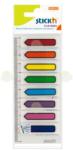Hopax Stick index plastic color 45 x 12 mm, 8 x 15 buc/set, - 8 culori neon (HO-21466)