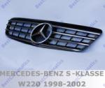  Mercedes Benz S-osztály W220 1998 - 2002 fekete króm hűtőrács AMG stílusban