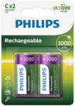 Philips R14B2A300/10 - 2 db tölthető elem C MULTILIFE NiMH/1, 2V/3000 mAh Phil-R14B2A300/10 (P2243)