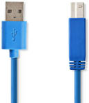 Nedis CCGP61100BU30 USB-A - USB-B (apa - apa) kábel 3m - Kék (CCGP61100BU30)