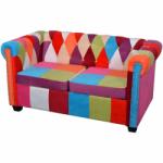 vidaXL Chesterfield szövet 2 személyes (247156/243180/247159)
