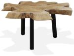 vidaXL Măsuță de cafea din lemn de tec natural, 80 x 70 x 38 cm (244550) Masa de cafea