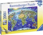 Ravensburger Harta Lumii 200 piese (12722) Puzzle