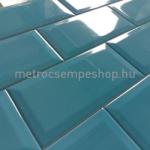SPANYOL 10x20 AQUABLUE fényes fózolt türkiz METRÓ CSEMPE