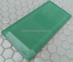  10x20 MANZANA TÜRKIZ ZÖLD fényes fózolt METRÓ CSEMPE